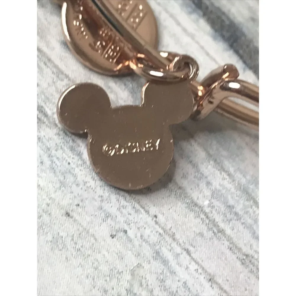 Alex and Ani Disney Dangle Minnie Mouse Ears Rose Gold Tone Bracelet 2024‎ NWOT